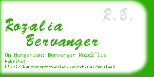 rozalia bervanger business card